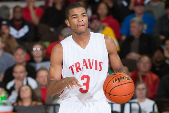 Aaron Harrison averaged 18.8 points, 4.6 rebounds, 2.7 assists and 2.5 steals per game as a junior at Fort Bend Travis, helping the Tigers reach the Texas Class 5A state championship game.