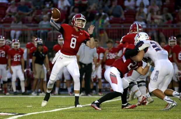 Hewitt-Trussville quarterback Connor Adair has thrown for 622 yards and six touchdowns while completing 75 percent of his attempts in two games this fall.