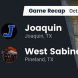 Football Game Recap: West Sabine Tigers vs. Joaquin Rams