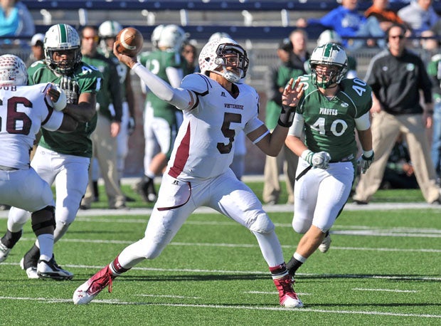 Patrick Mahomes threw for 4,619 yards and 50 touchdowns his senior season at Whitehouse. 