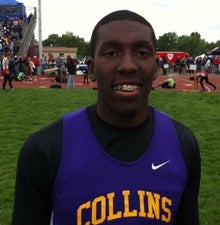 Fort Collins senior Raymond Bozmans
won all three sprint events at the
Class 5A state track meet.