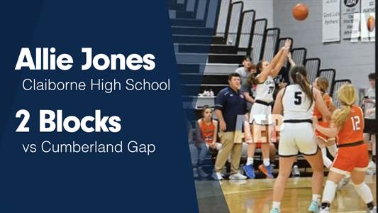 Allie Jones Game Report: vs Greeneville