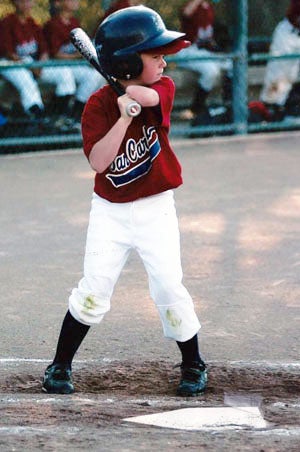 Riley Quinn as a Little Leaguer.