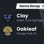 Football Game Recap: Clay Blue Devils vs. Oakleaf Knights