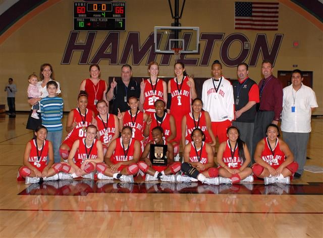 Mater Dei celebrates its hard-earned victory over St. Mary's and prestigious title at the Nike TOC.