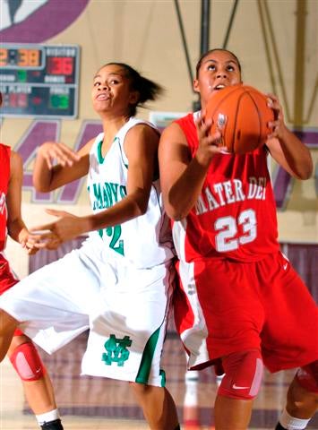 Mater Dei's Kaleena Mosqueda-Lewis powered in 27 and earned MVP.