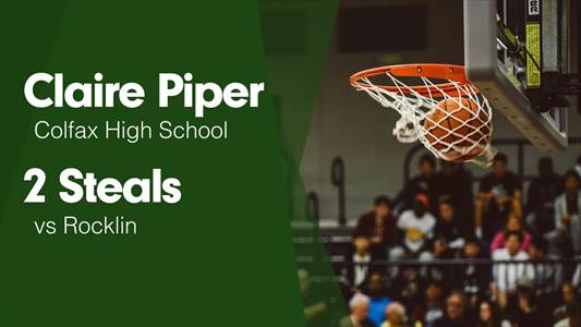 Claire Piper Game Report: @ Bear River