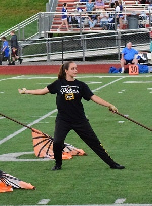 Kline competes for the Mountain Ridge color guard
including dance, flag, rifle and sabre.