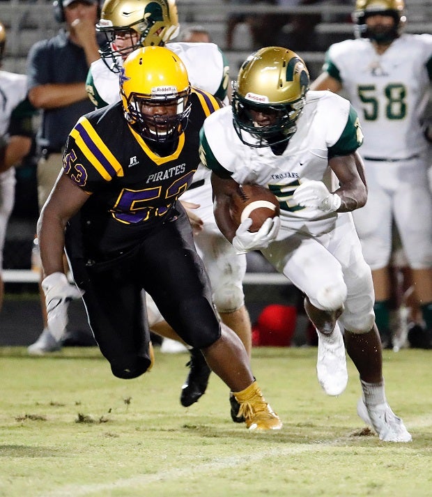 Jacob Monk of Corinth Holders (N.C.) wrote a list of football goals as a sixth-grader and is well on his way to checking them off.