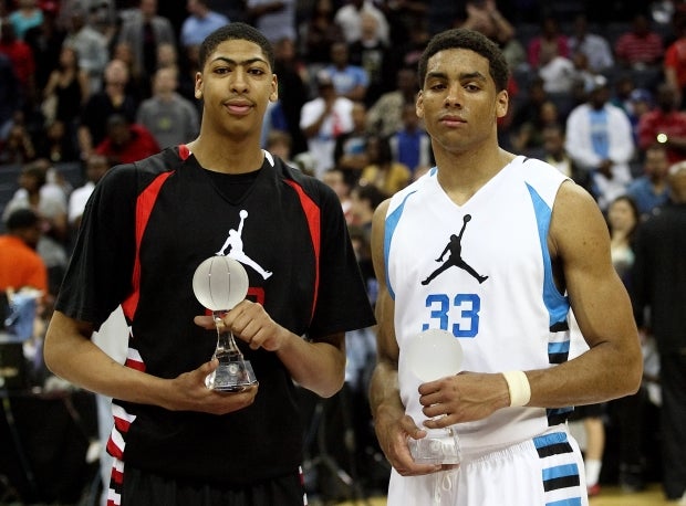 Anthony Davis (left), with James Michael McAdoo at the 2011 Jordan Brand Classic, is one of six players from Illinois drafted in the Top 10 over the past decade.