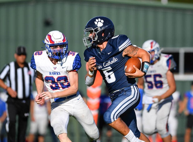 Marin Catholic quarterback Michael Ingrassia accounted for six touchdowns in his team's NCS championship win over Cardinal Newman.