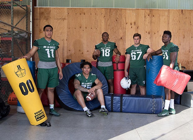 De La Salle has a wealth of experienced players including seniors (left to right) Henry To'oto'o, Beaux Tagaloa, Isaiah Foskey, Gunnar Rask and Jhasi Wilson.