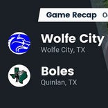 Football Game Recap: Boles Hornets vs. Wolfe City Wolves