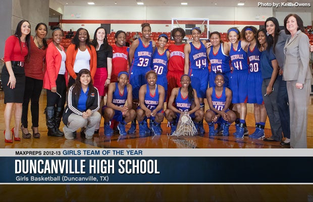 Duncanville lost one game in 2011-12, then bettered that with a perfect 42-0 mark in 2012-13. That makes the Pantherettes the Girls Team of the Year.