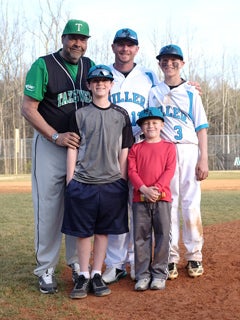 From left to right: Front, Jeremy Wagnerand Kason Wagner. Back, Lou Peeryof Tazewell (Va.), Billy Wagner andWill Wagner.