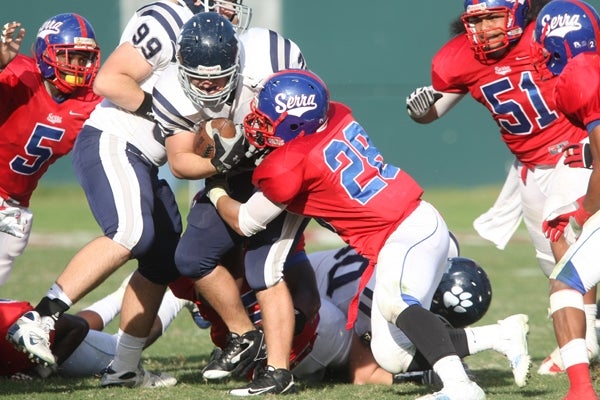 Adams tried to carry Marin Catholic to the title but Serra eventually stopped him and the Wildcats. 