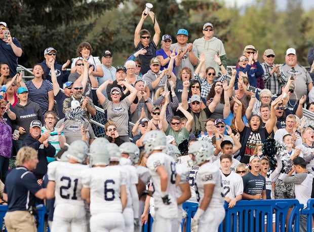 Soldotna has a large and enthusiastic following as seen during a victory last season.