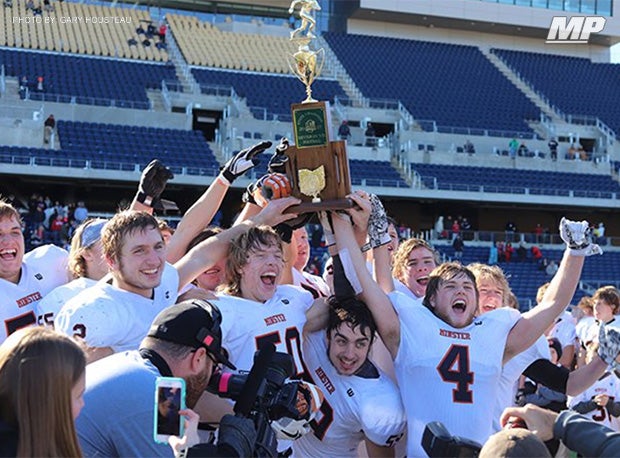 Minster won the 2017 OHSAA Division VII state football title, which was the program's third.