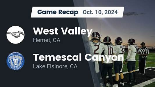 Football Recap: West Valley Piles Up the Points Against Temescal