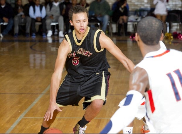 Kyle Anderson drives toward the basket during his junior year at St. Anthony.