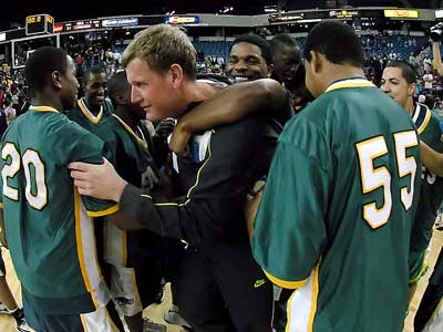 Eisenhower celebrates hard-earned title victory.