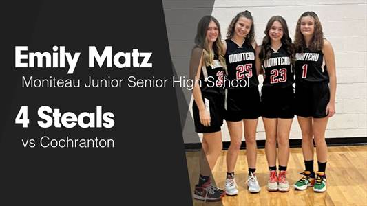 Basketball Recap: Emily Matz's Big Game Can't Quite Lead Moniteau over Karns City