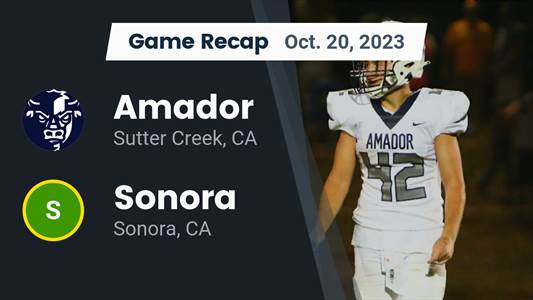Football Game Recap: Amador Buffaloes vs. Sonora Wildcats