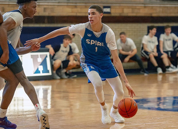 LaMelo Ball had 20 points and 10 assists in his debut with SPIRE Institute on Saturday.  