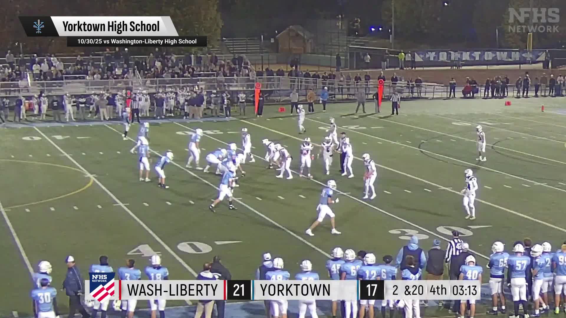Football Recap: Friday's  Defeat Ends Yorktown's Winning Streak