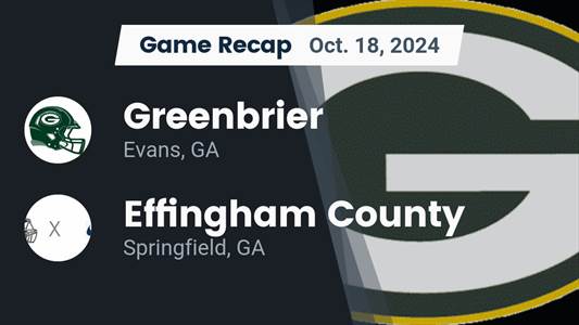 Football Recap: Greenbrier Takes a Loss