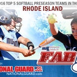 MaxPreps 2016 Rhode Island preseason high school softball Fab 5, presented by the Army National Guard 