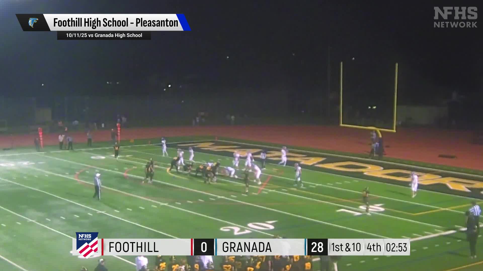 Football Recap: Foothill Comes Up Short