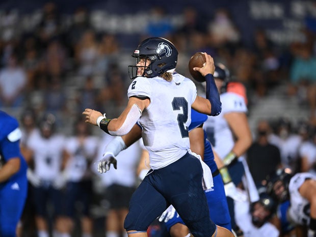 Corner Canyon quarterback Jaxson Dart now has nearly 1,300 total yards and 17 touchdowns after three games. 