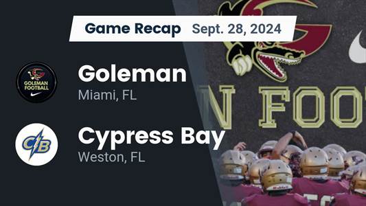 Football Recap: Cypress Bay Skates Past Taravella with Ease