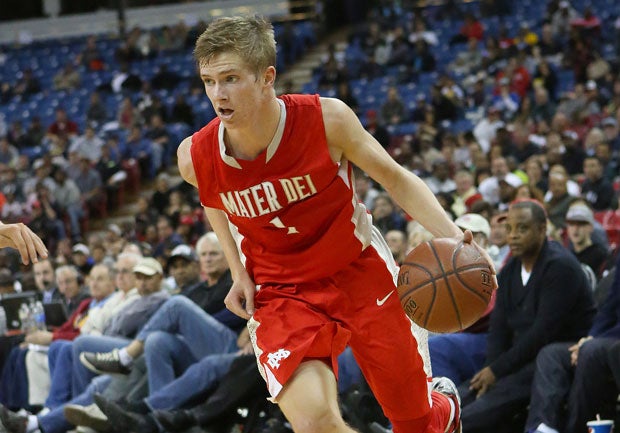 Notre Dame commitment Rex Pflueger is one of several Mater Dei players that will be expected to step up in the absence of 2013-14 MaxPreps National Player of the Year Stanley Johnson.