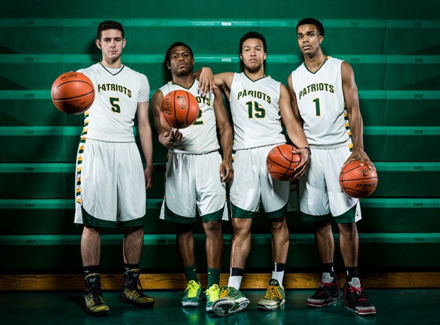 (From left to right) Parker Nichols, Matt Johnson, Jalen Brunson and Connor Cashaw aim to lead Stevenson to its first basketball state title.