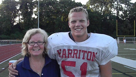 Austin (right) and his mother Colleen Wortley.