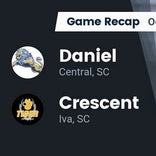 Football Game Recap: Crescent Tigers vs. Daniel Lions
