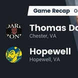 Football Game Recap: Thomas Dale Knights vs. Hopewell Blue Devils