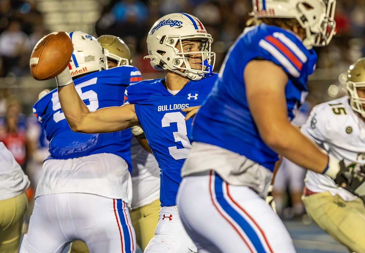 Ryder Lyons of Folsom has the Bulldogs ranked No. 3 as Sac-Joaquin Section playoffs loom. (Photo: Ralph Thompson)