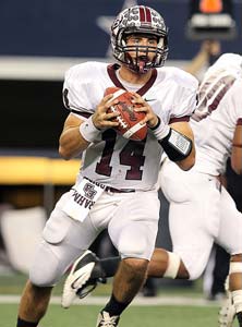 East Bernard quarterback Ty Slanina.