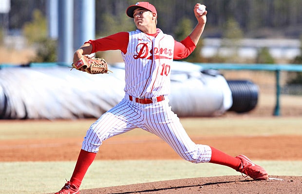 Cathedral Catholic's Brady Aiken pitched a strong game to power Team USA over Korea, 2-1.