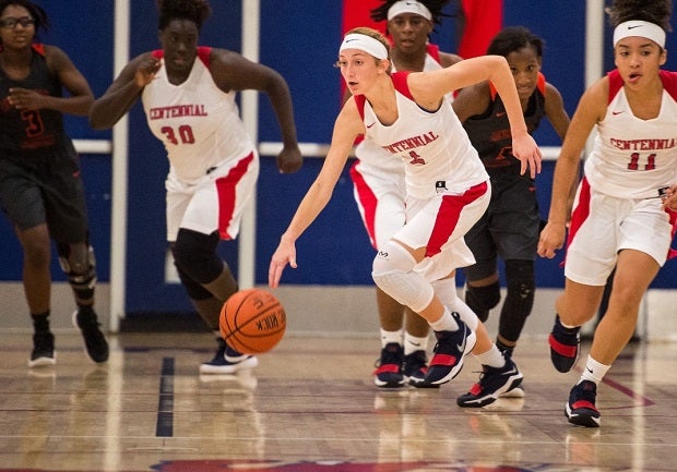 Lindsey O'Sullivan helped Centennial to its first playoff win since 2004. The junior guard led the team in scoring with 12 points per game.