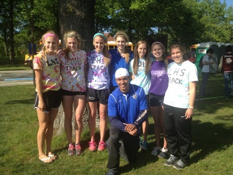 Former NFL player Nick Johnson helped lead the Luthern track team to victory.