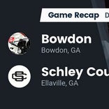 Football Game Recap: Schley County Wildcats vs. Bowdon Red Devils