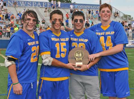 West Islip players were all smiles after winning the Long Island Class A championship game.
