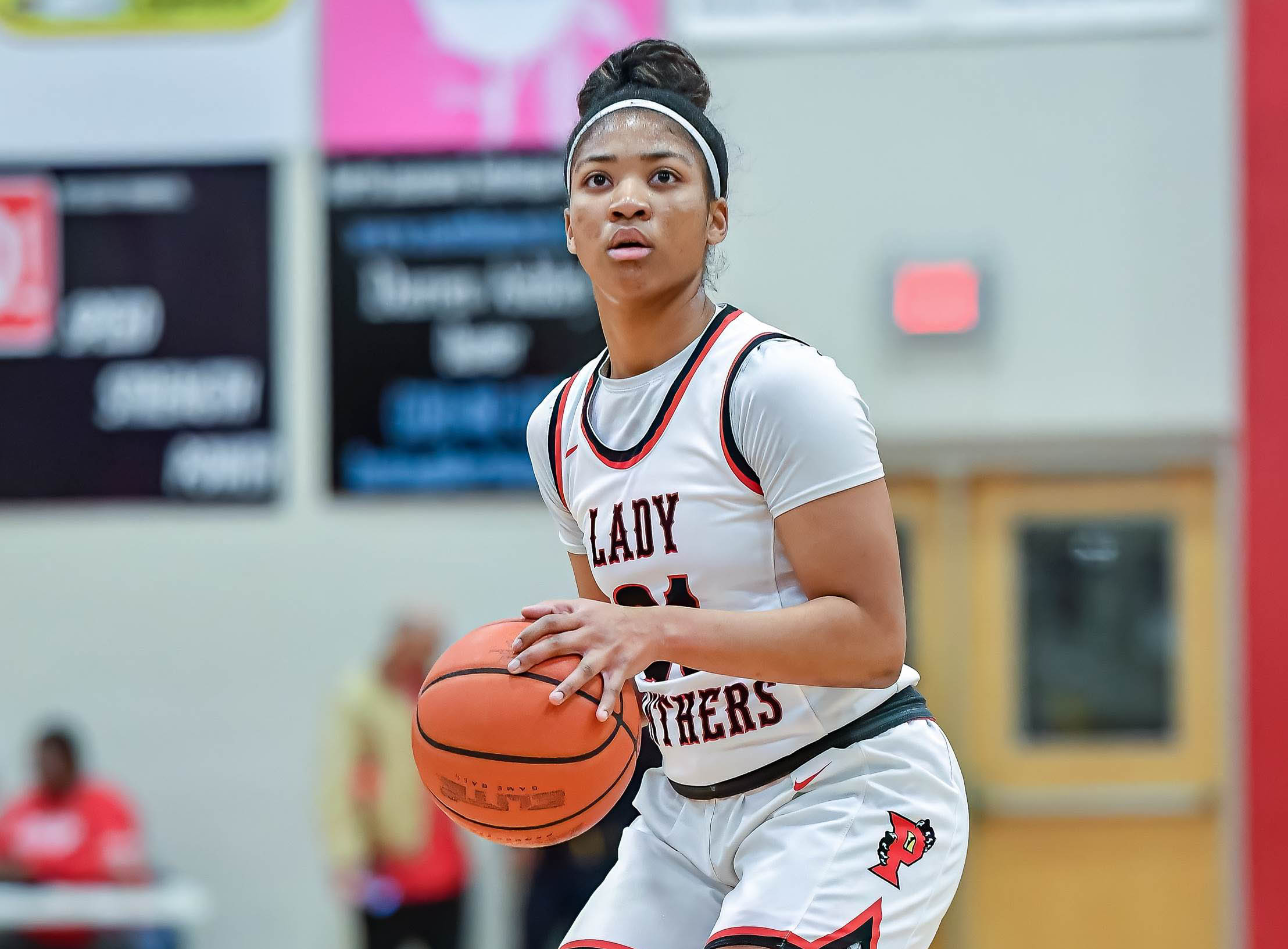 Chloe Larry of Parkway lifted the Panthers to the Louisiana Division I Non-Select championship game with a buzzer-beating, half-court game winner on Thursday. The last-second shot lifted Parkway to a 64-63 win over top-seeded Walker. (Photo: Wayne Grubbs)