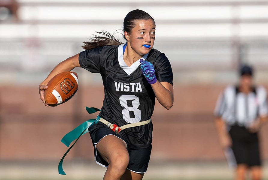 MaxPreps National Player of the Year Ariana Akey totaled more than 11,700 yards and 200 touchdowns during her Mountain Vista career. (PHOTO: Tim Bourke)