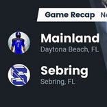 Football Game Recap: Sebring Blue Streaks vs. Mainland Buccaneers