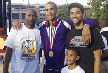 From left to right: Dad Charles Austin, Allex Austin, brother Camron Austin and in front, fourth-grade brother Christian.